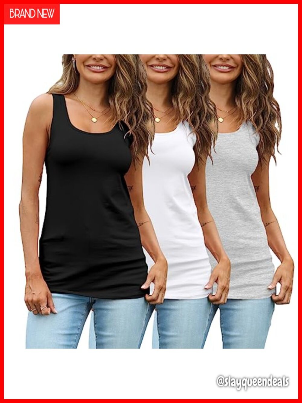 TAIPOVE Long Tank Top Women Cotton Spandex Sleeveless Workout Yoga Shirt